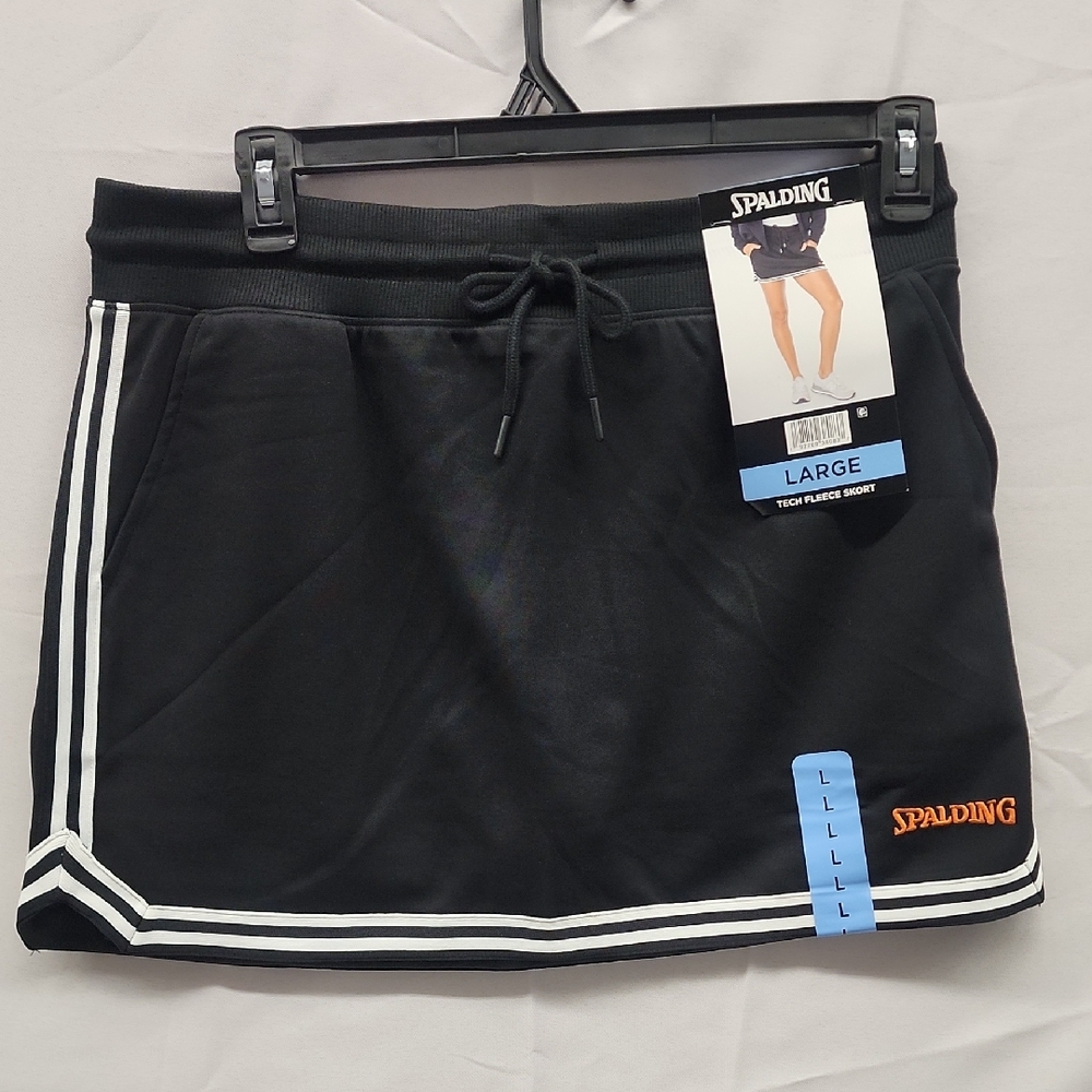 Spalding Black Skort with‎ White and Orange Accents